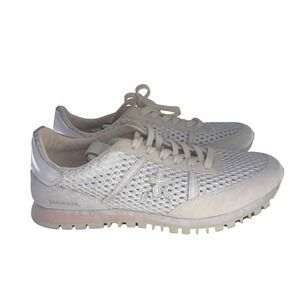 Premiata Sneakers Sean D Beige White Pink Leather Perforated Women Size 40/10
